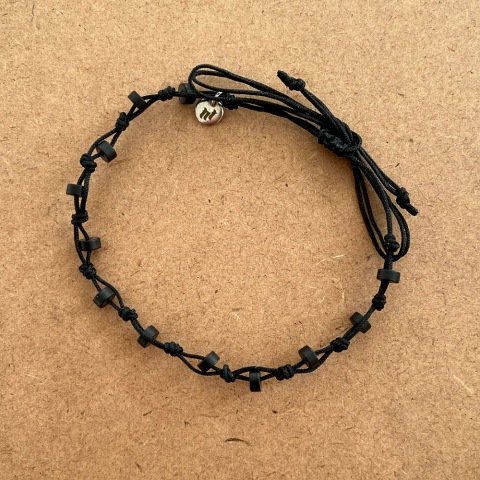 Black Zikzak Hematit Erkek Bileklik