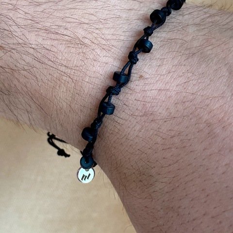 Black Zikzak Hematit Erkek Bileklik