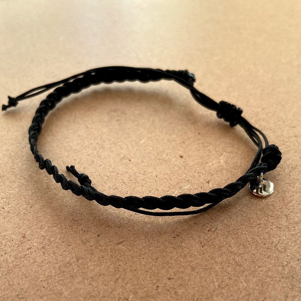 Black Braid Örgü Erkek Bileklik