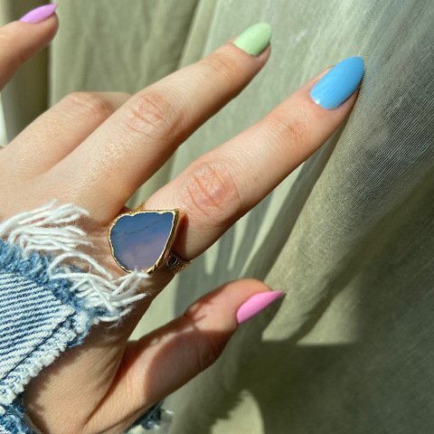 Manhattan 2 Agat Doğal Taş Yüzük