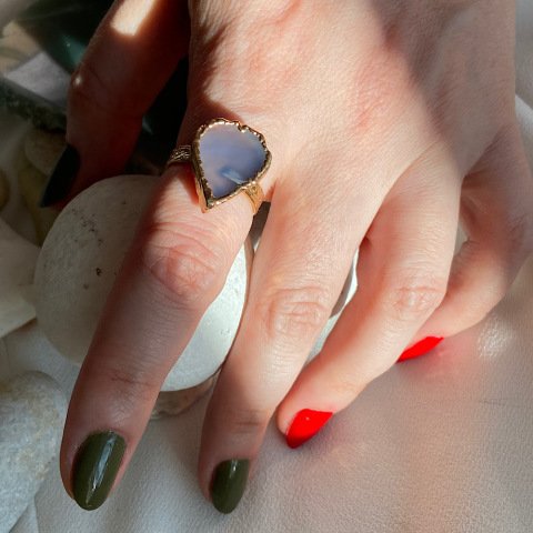 Perito Moreno Agat Doğal Taş Yüzük