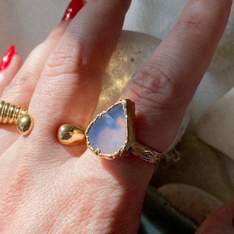 Perito Moreno Agat Doğal Taş Yüzük