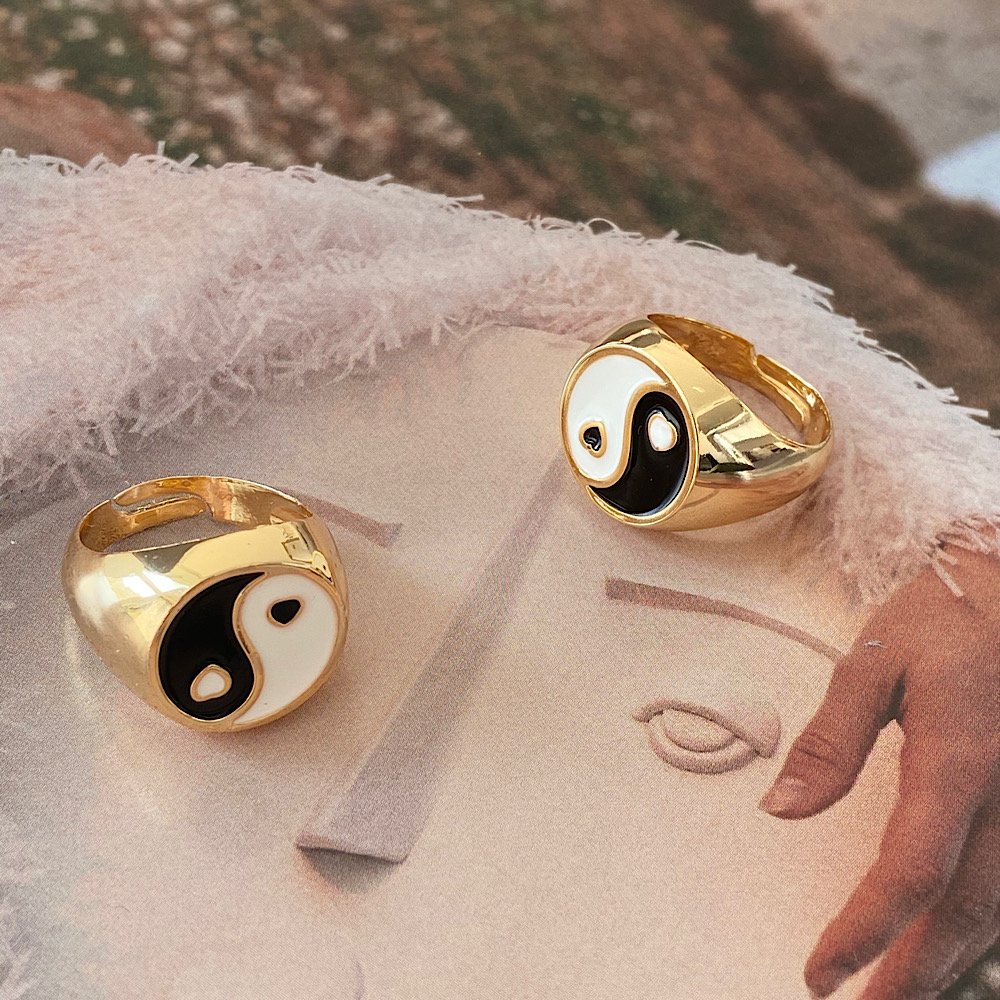 Ying Yang Heart Yüzük