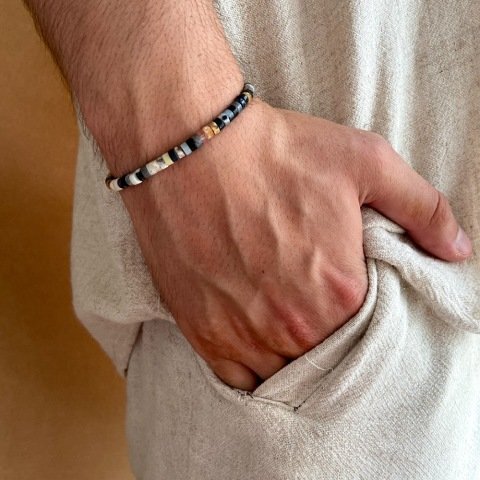 Jasper Doğal Taş Erkek Bileklik