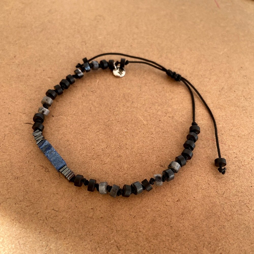 Lapis Lazuli Blok Erkek Bileklik