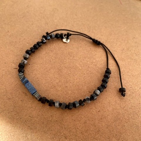 Lapis Lazuli Blok Erkek Bileklik