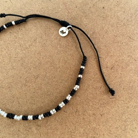 Black&White Gümüş Erkek Bileklik