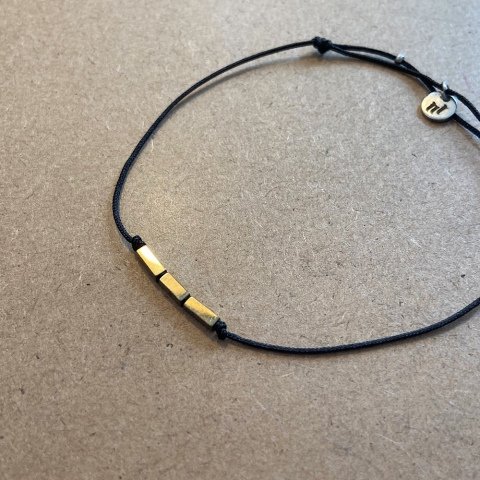 Triple Blok Hematit Erkek Bileklik