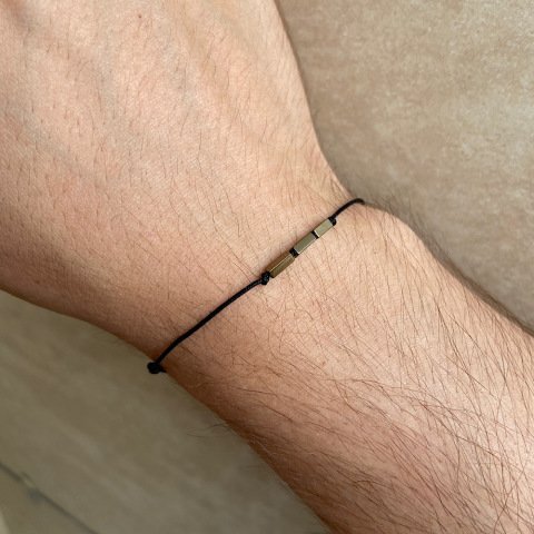 Triple Blok Hematit Erkek Bileklik