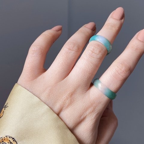 Fasetli Mint Akik Taş Yüzük