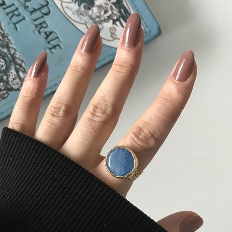 Mavi Akik Doğal Taş Yüzük