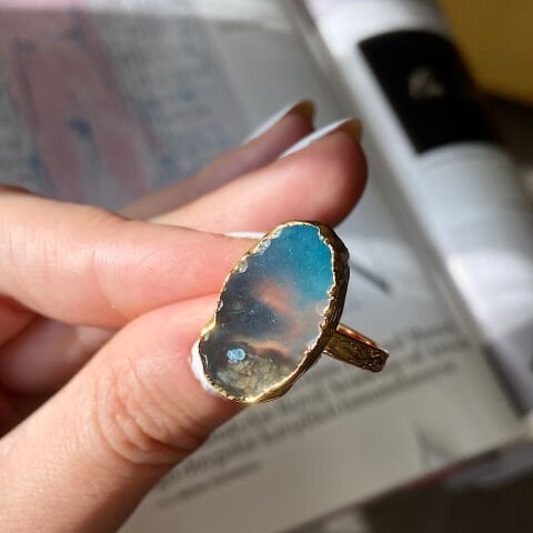 Kelebekler Vadisi Agat Doğal Taş Yüzük