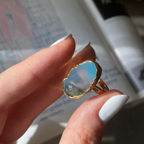 Kelebekler Vadisi Agat Doğal Taş Yüzük