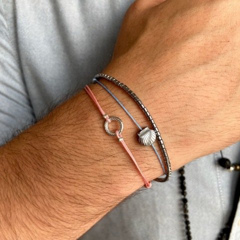 Sea Shell Hematit Erkek Bileklik