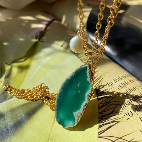 Bali Agat Uzun Kolye