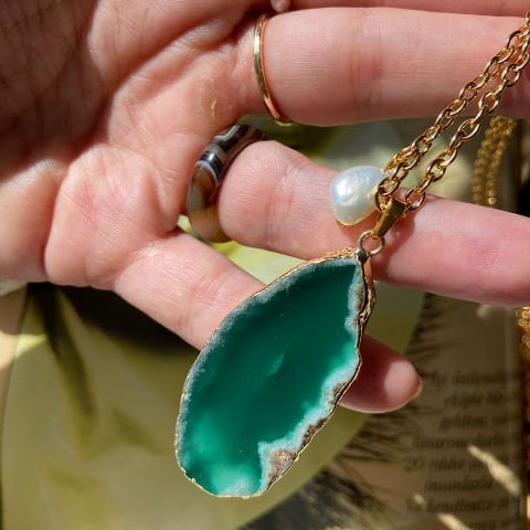 Bali Agat Uzun Kolye