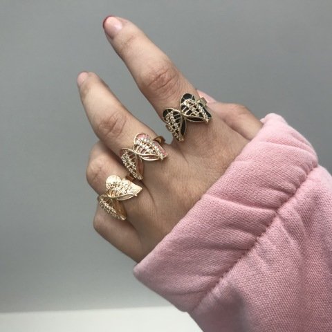 Taşlı Kelebek Yüzük