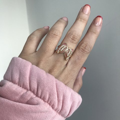 Taşlı Kelebek Yüzük