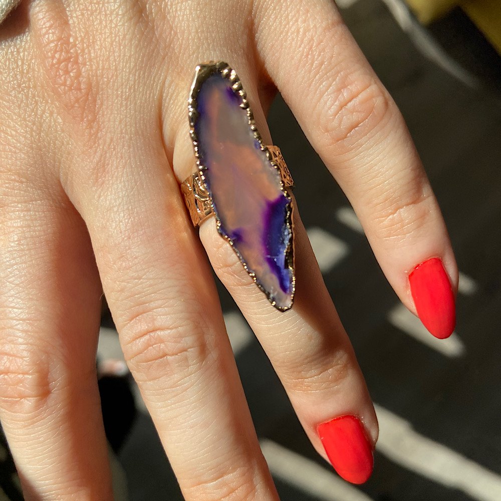 Le Spezia Agat Doğal Taş Yüzük