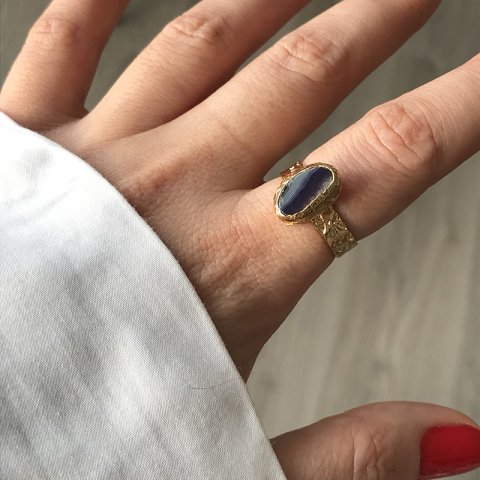 Los Angeles 2 Agat Doğal Taş Yüzük