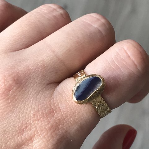 Los Angeles 2 Agat Doğal Taş Yüzük