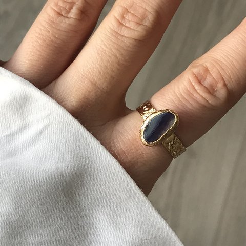 Los Angeles 2 Agat Doğal Taş Yüzük