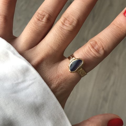 Los Angeles 2 Agat Doğal Taş Yüzük