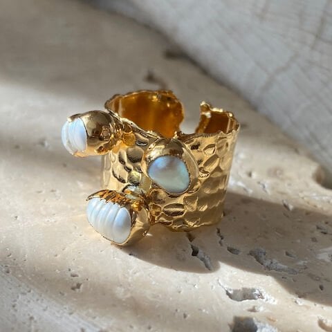 Three Pearls of Anatolia İnci Yüzük