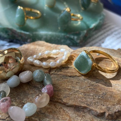 Kare Aventurin Taşı Yüzük