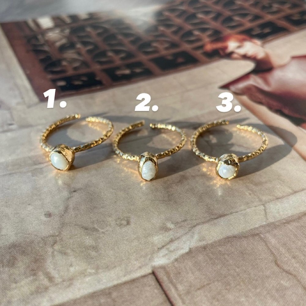 Barok İnci Minimal Yüzük