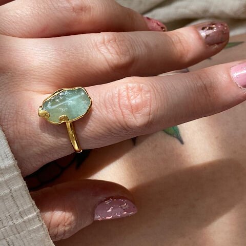 Amorf Aventurin Taşı Yüzük