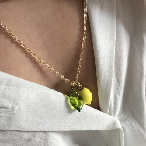 Yapraklı Limon Kolye