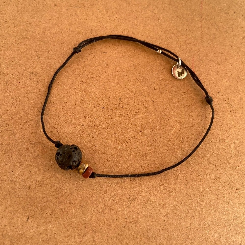 Minimal Lav Taş Erkek Bileklik