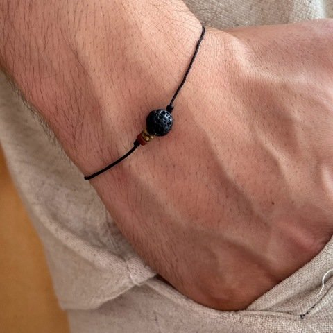 Minimal Lav Taş Erkek Bileklik