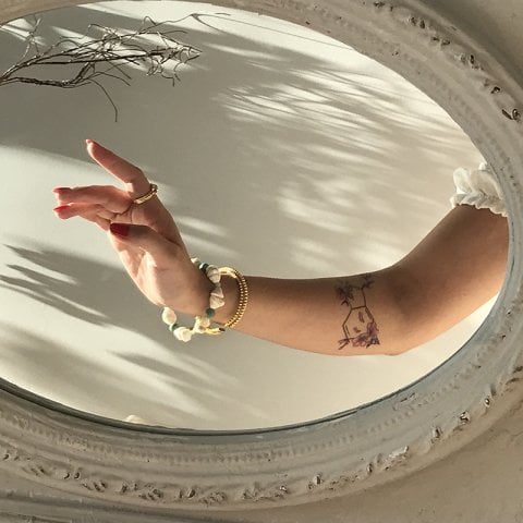 Amazonit Kabuklu Bileklik