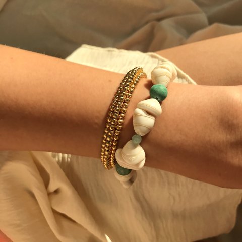 Amazonit Kabuklu Bileklik