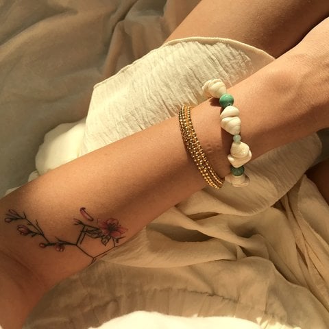 Amazonit Kabuklu Bileklik