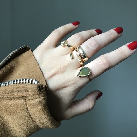 Lago Di Nemi 3 Agat Doğal Taş Yüzük