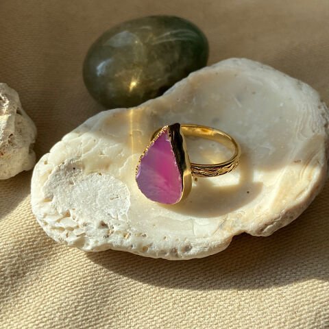 Le Spezia 2 Agat Doğal Taş Yüzük