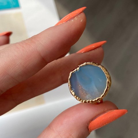 Manhattan 3 Agat Doğal Taş Yüzük