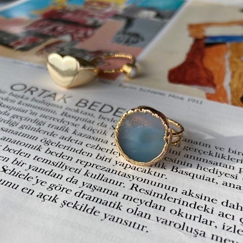 Manhattan 3 Agat Doğal Taş Yüzük