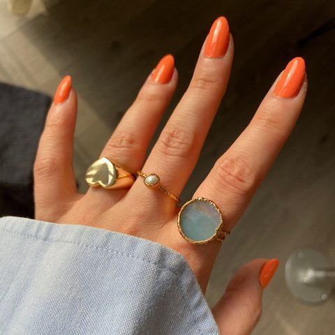 Manhattan 3 Agat Doğal Taş Yüzük