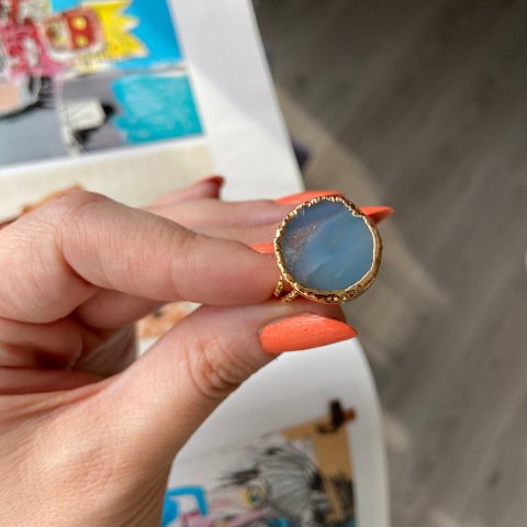 Manhattan 3 Agat Doğal Taş Yüzük