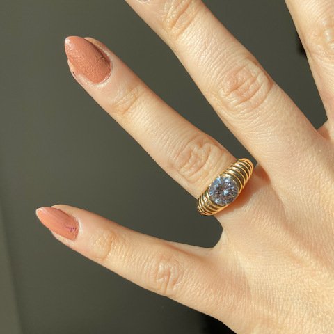 Caterpillar Zirkon Taşlı Yüzük