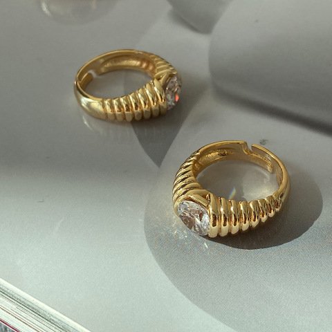 Caterpillar Zirkon Taşlı Yüzük