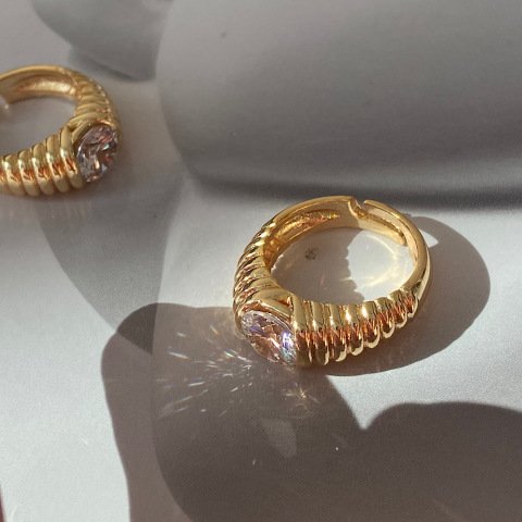 Caterpillar Zirkon Taşlı Yüzük