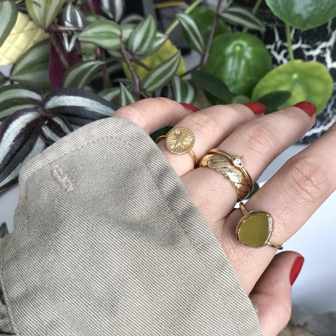 Lago Di Nemi 4 Agat Doğal Taş Yüzük