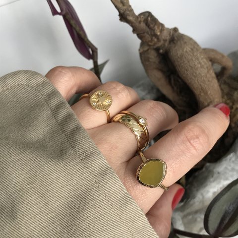 Lago Di Nemi 4 Agat Doğal Taş Yüzük