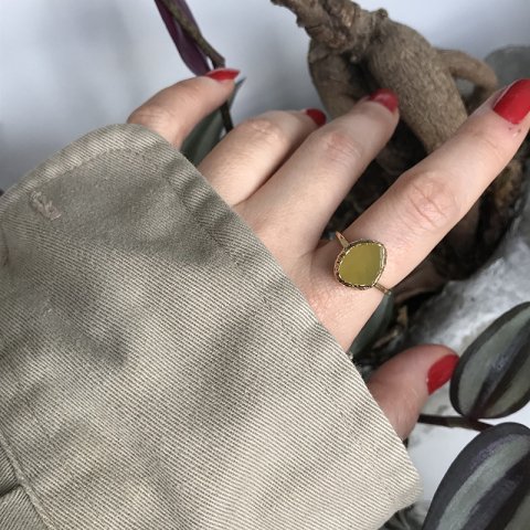 Lago Di Nemi 4 Agat Doğal Taş Yüzük