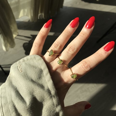 Peridot Taşı Yüzük